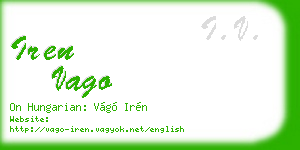 iren vago business card