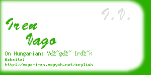 iren vago business card